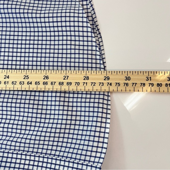 Cremieux 38 Classic Button Shirt Men's Blue White Plaid Long Sleeve Size M - Picture 8 of 9